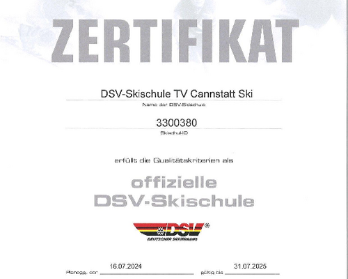 Wir sind erneut DSV-Skischule!
