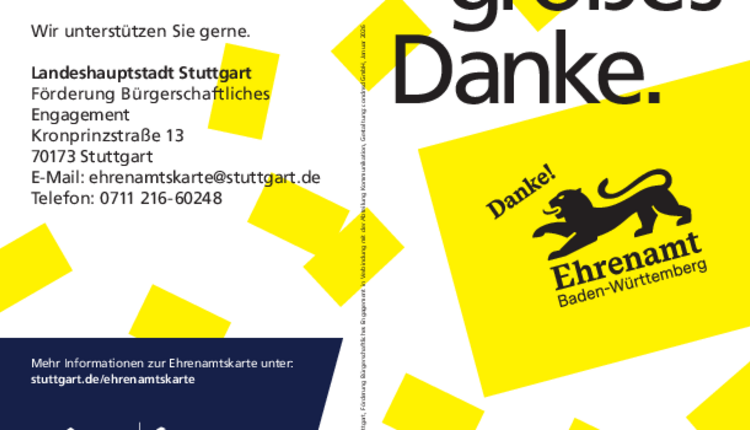 Ehrenamtskarte Stuttgart: Anerkennung für freiwilliges Engagement