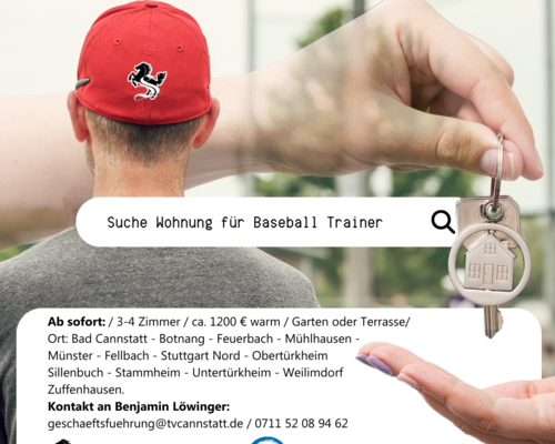 Wohnungssuche für unseren Baseball Trainer – Deine Hilfe ist gefragt!