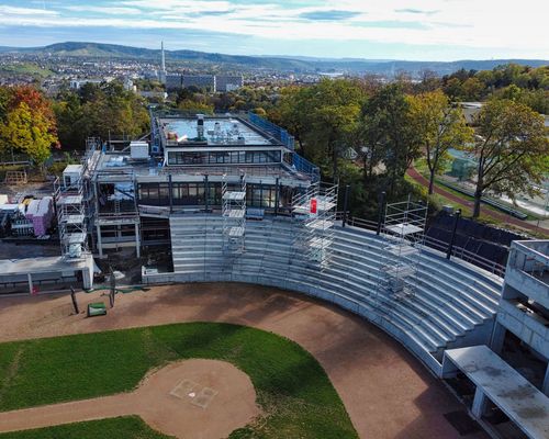 Baufortschritt TV Centrum im Oktober