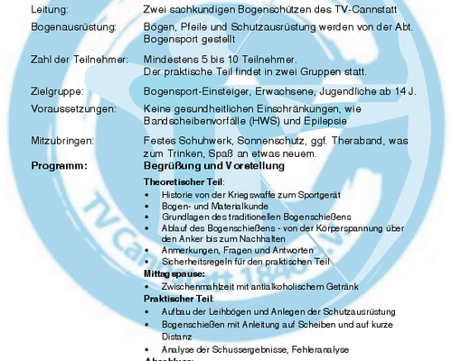 Tages-Workshop traditionelles Bogenschießen