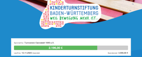 2.196,00 € Spenden gesammelt: „Fit und flexibel mit neuen Turnbänken!“