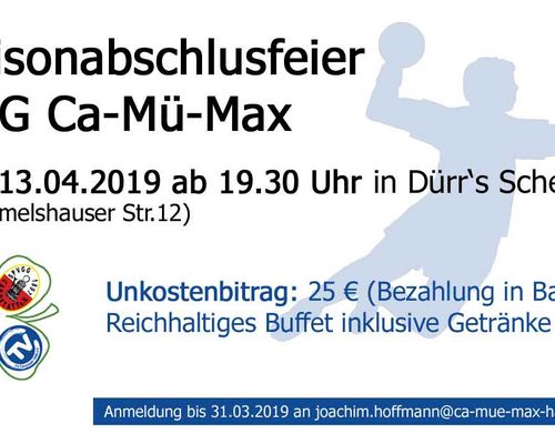 Saisonabschluss HSG Ca-Mü-Max
