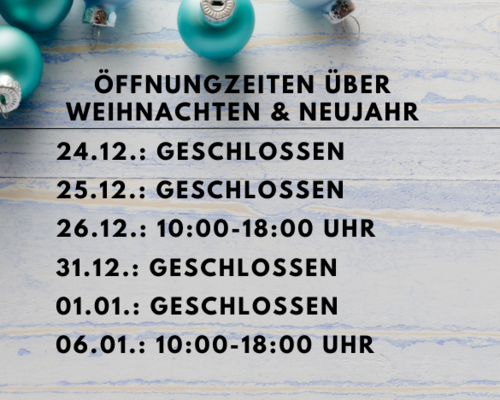 Öffnungszeiten an Weihnachten 2023