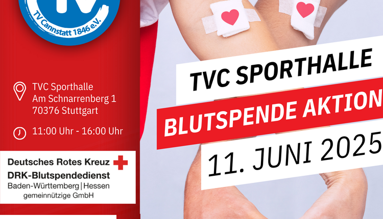 Blutspendeaktion beim TV Cannstatt – Gemeinsam mit dem DRK Leben retten