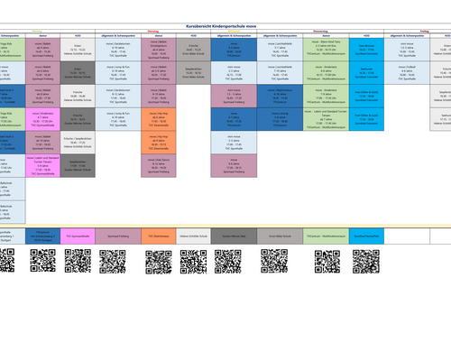 Anmeldestart für move Kurse 2025/26 – Neue Highlights & Kursvielfalt