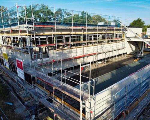 Baufortschritt TV Centrum im August