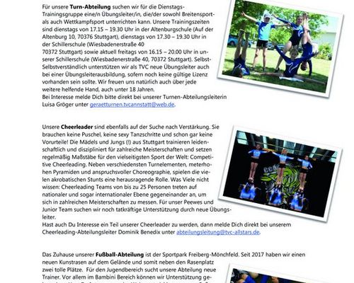 Übungsleiter gesucht